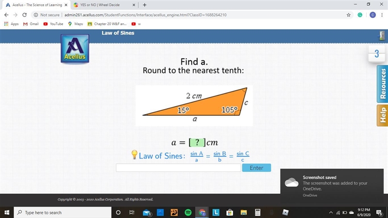 Find a. Roud to the nearest tenth: 2cm 15* a 105* c-example-1