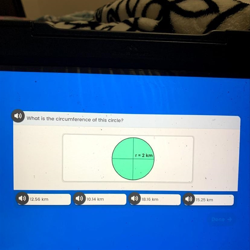 What is the circumference of this circle-example-1