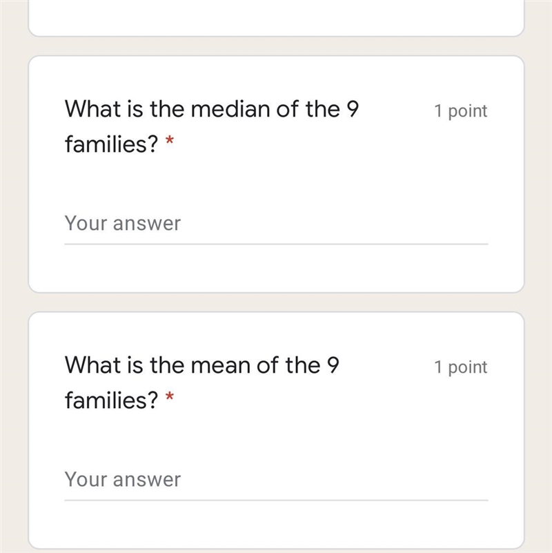 A group of 9 students has these numbers of children in their families: 3, 2, 4, 2, 1, 5, 1 ,3 ,7-example-1