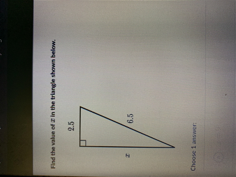 Find the value of in the triangle shown below.-example-1