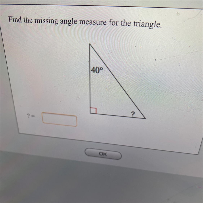 Find the missing angle measure for the triangle. PLSSSSSS HELP-example-1