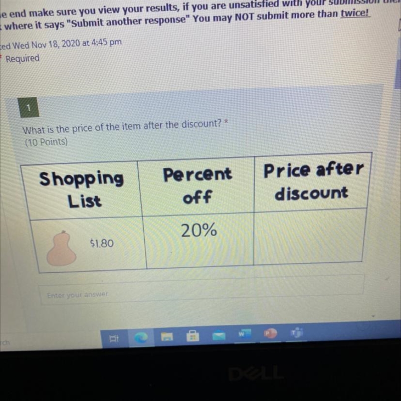 What is the price of the item after the discount?-example-1