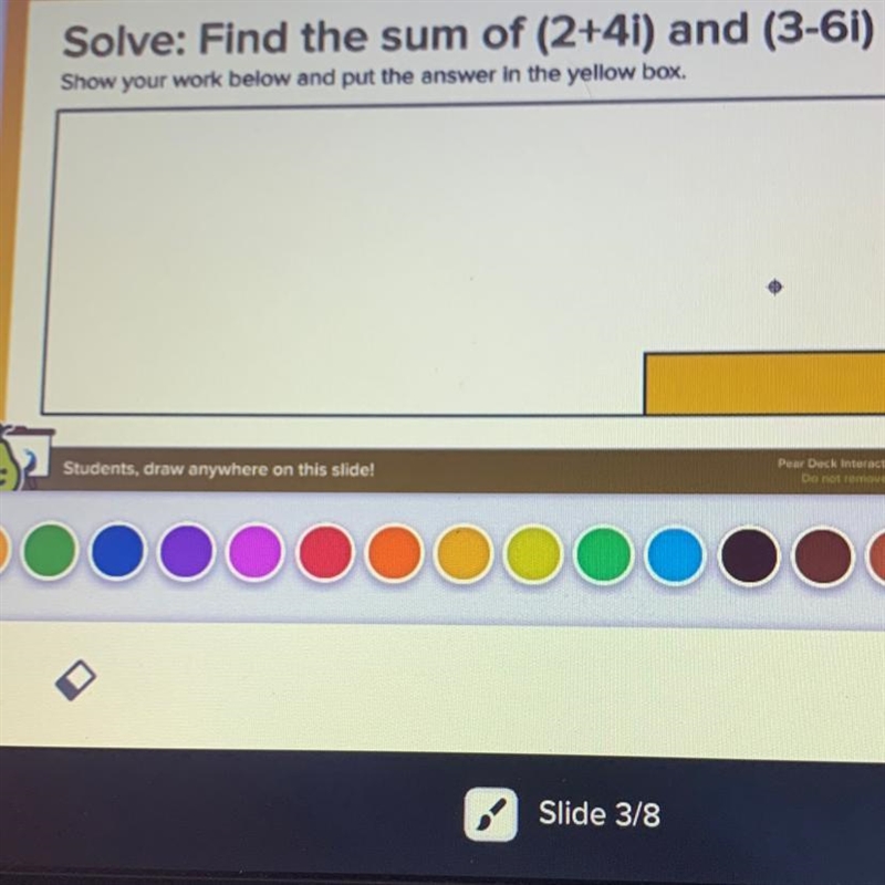 - Find the sum of (2+4i) and (3-6i)-example-1