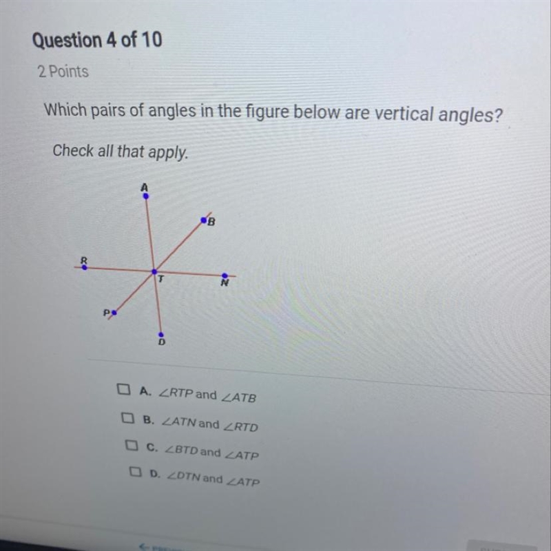 HELP ASAP! which pairs of the angles in the figure below are vertical angles?-example-1