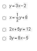 Which equation is written in slope-intercept form?-example-1