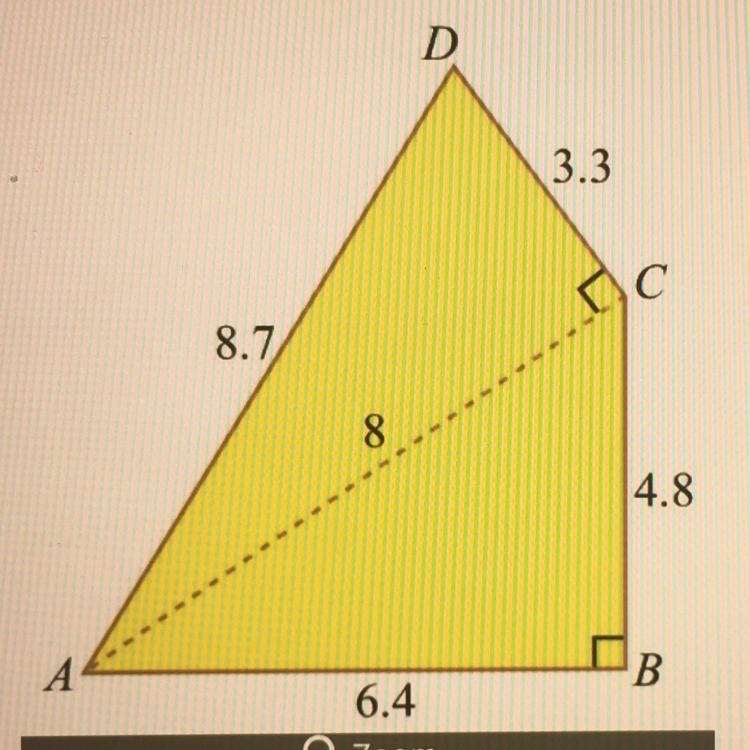 The diagram shows the cross section of a solid metal prism of height 32 cm. AD = 8.7 cm-example-1