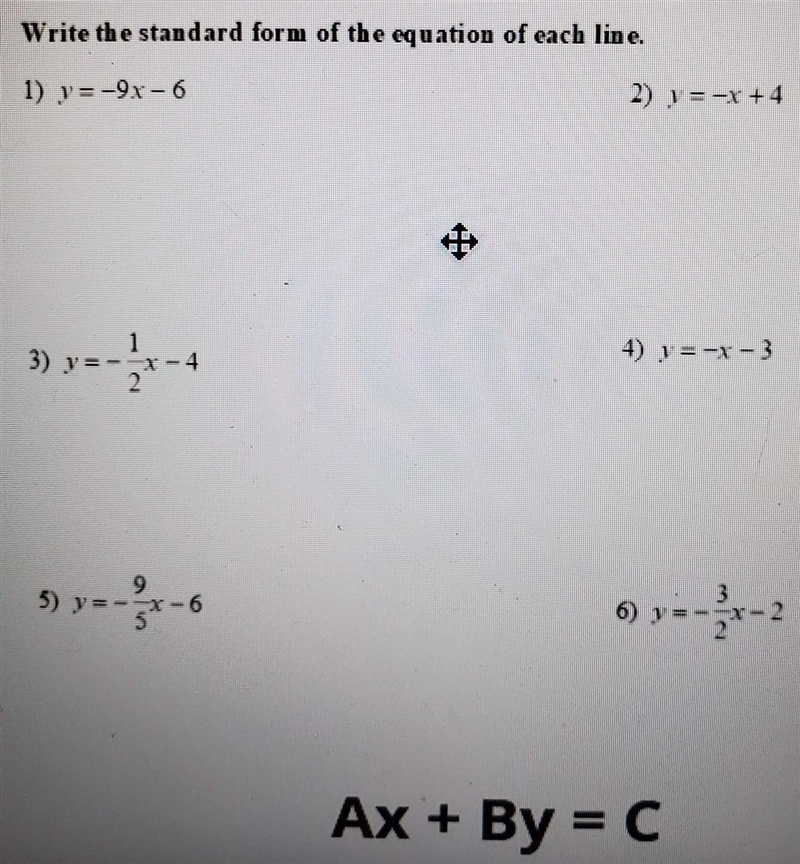 y = - 9x - 6 ​-example-1