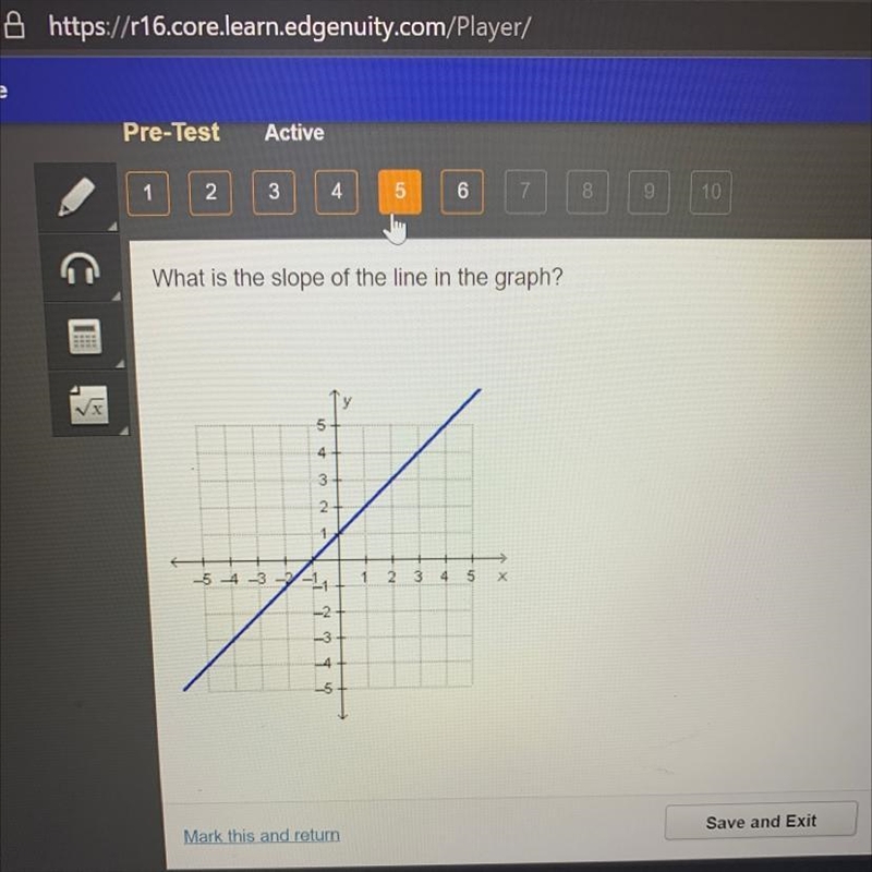 What is the slope of the line in the graph? Pls helppp-example-1