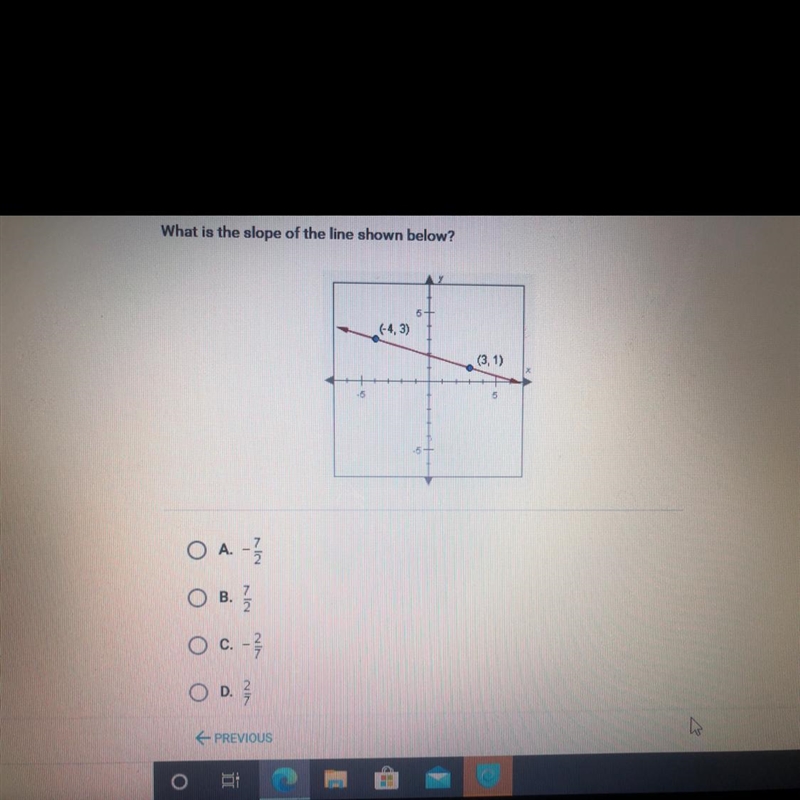 What is the slope of the line shown below?-example-1