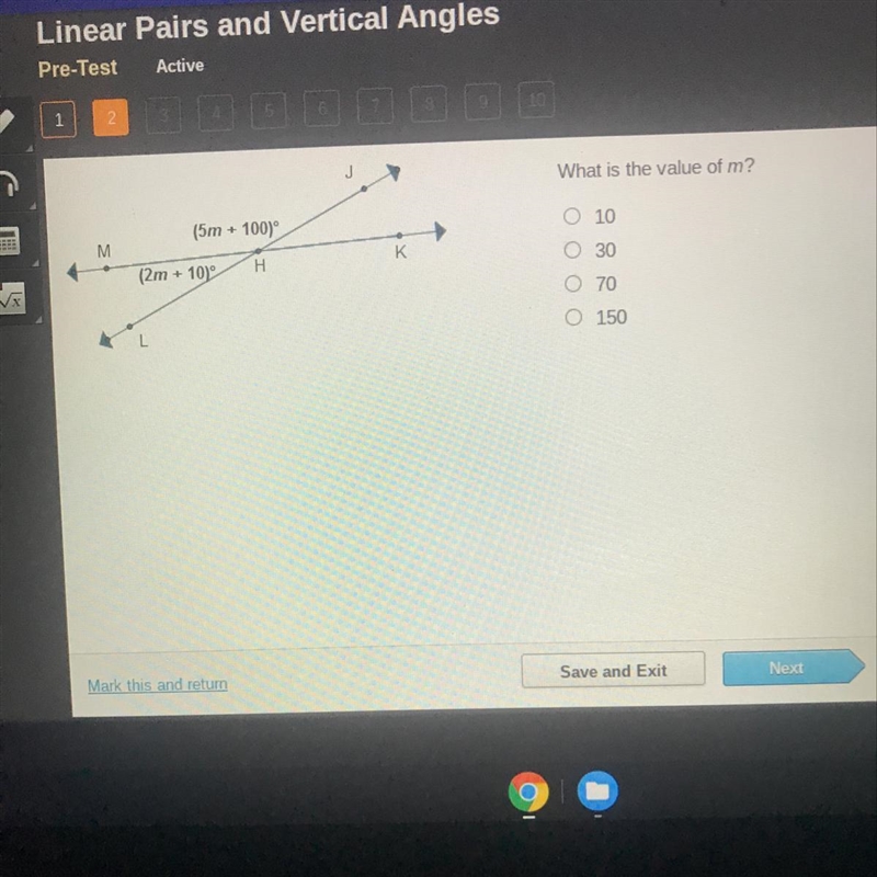 What is the value of m-example-1