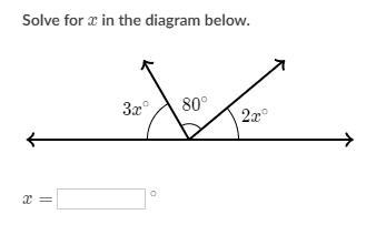 Solve for x in the diagram below.-example-1