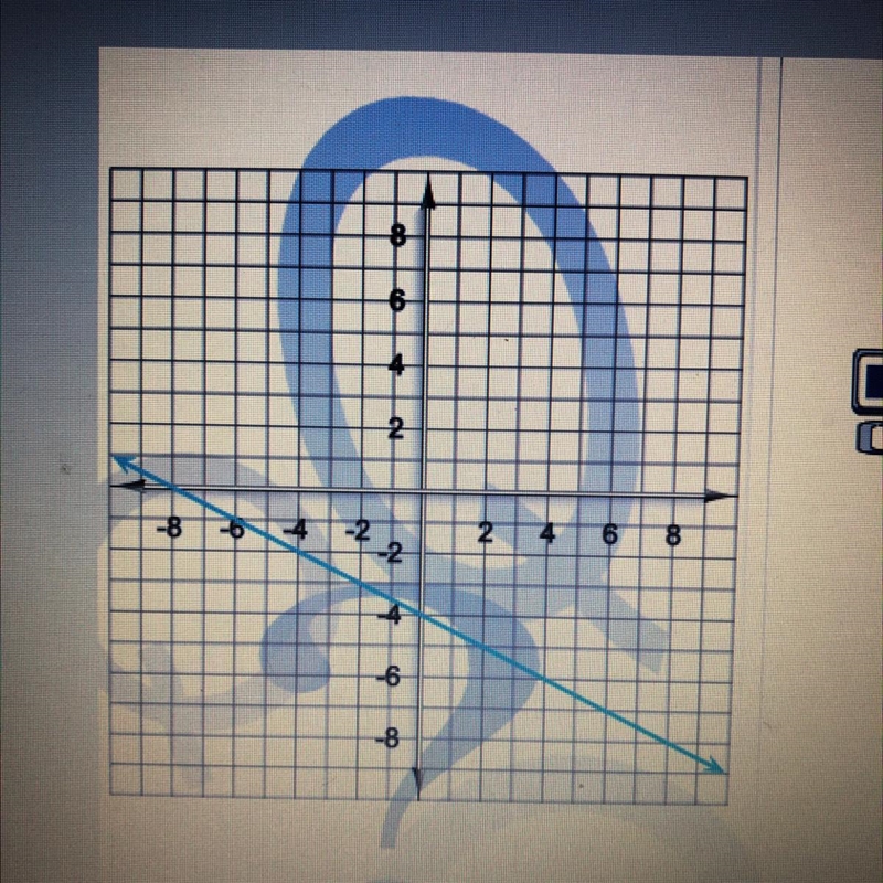 Help!!!!Find the slope of the line on the graph. Write your answer as a fraction or-example-1