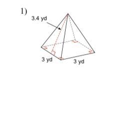 What is the surface area of the square pyramid ?-example-1