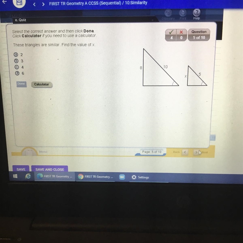 These triangles are similar Find the value of x-example-1