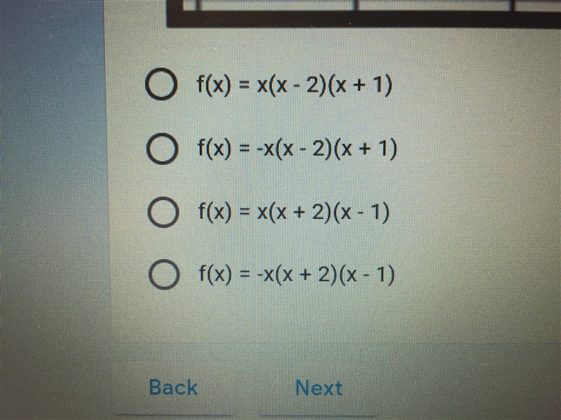 PLEASE HELP!! This is due today!! - The polynomial function shown has x-intercepts-example-2