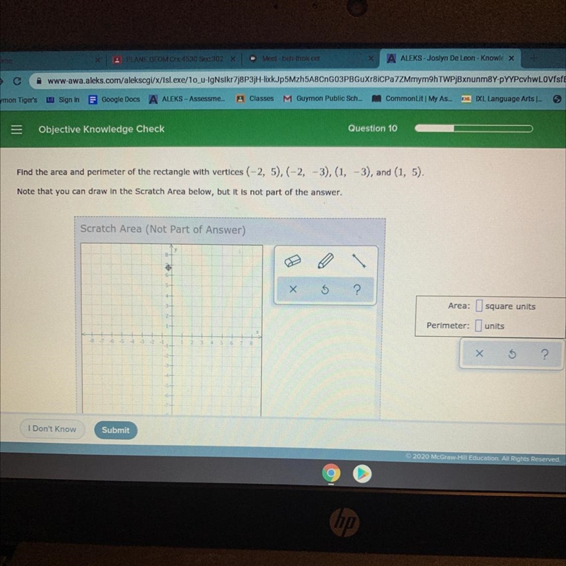 I need to fine the area and perimeter?-example-1