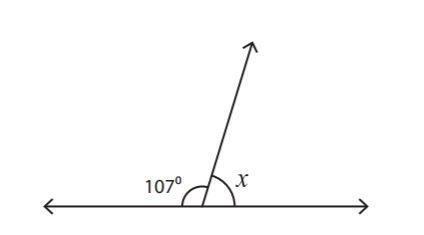 Solve for the missing angle measure x.-example-1