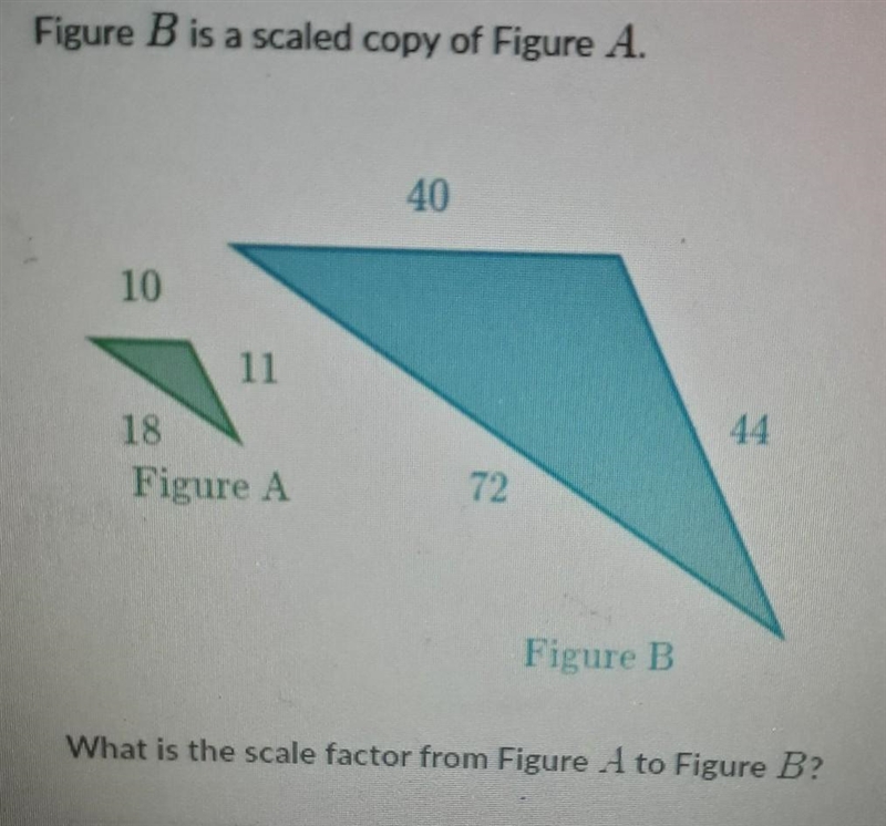 What is the scale factor from figure a to figure b?​-example-1