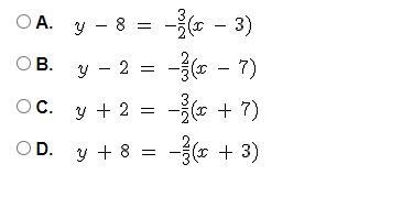 NEED HELP ASAP!!!!! What is the equation of the line that passes through the points-example-1