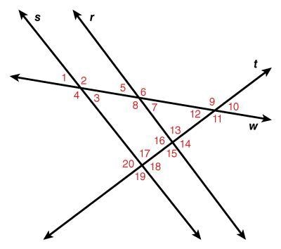 In the diagram, lines r and s are parallel to each other and perpendicular to transversal-example-1