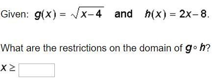 What are the restrictions of the domain gºh?-example-1