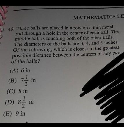 Three balls are placed in a row on a thin metal rod through a hole in the center of-example-1