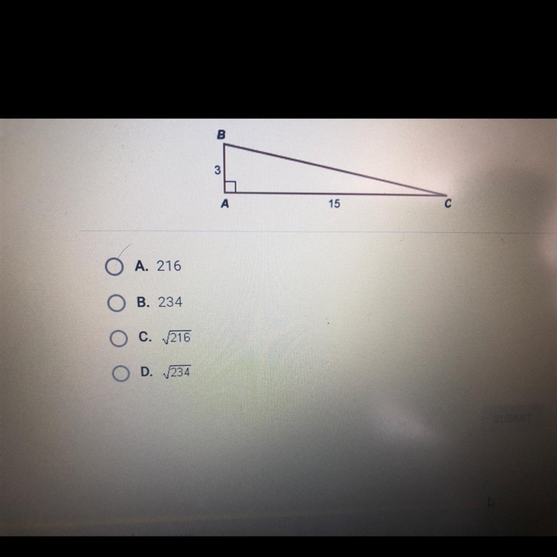 What is the length of BC in the right triangle below?-example-1