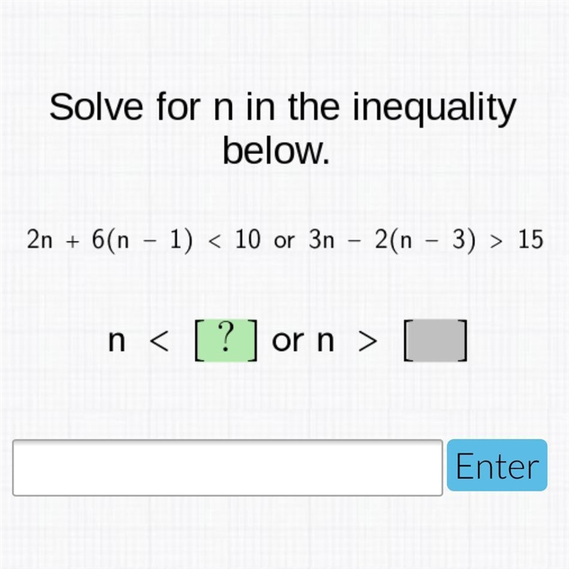 Solve for n in the inequality below-example-1