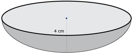 An artist cuts the bottom 4 inches from an empty sphere with a radius of 12 inches-example-1