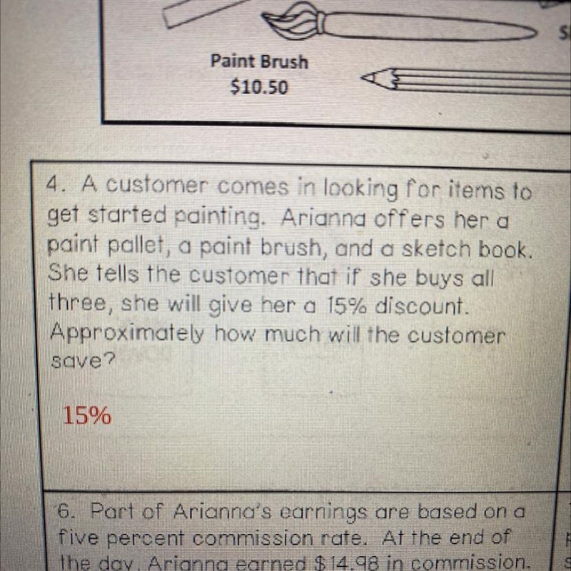 5. How much will her total bill be, not including tax?-example-1