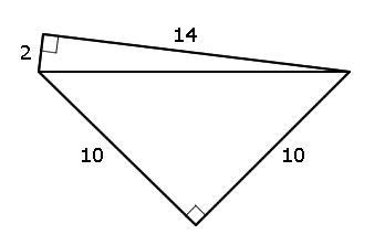 The area of the quadrilateral below can be found be adding the areas of the distinct-example-1