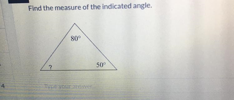 Help Needed !Find The Measure Of The Indicated Angle-example-1