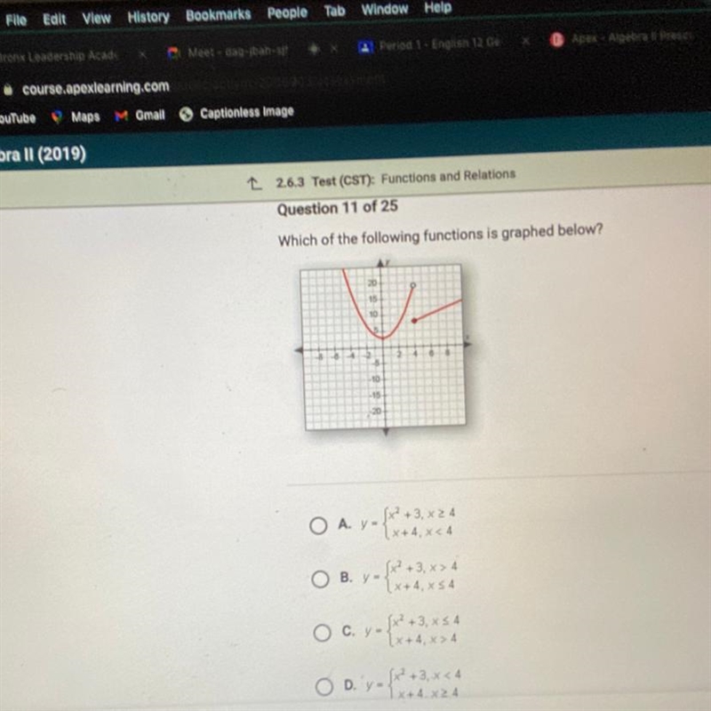 Which of the following functions is graphed below￼-example-1