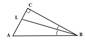 In the right ∆ABC, BL is an angle bisector. If LB = 1.2 in and LC = 0.6 in. Find: - The-example-1