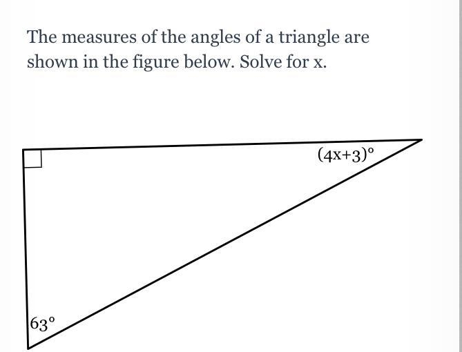 The measures of the angles of a triangle are shown in the figure below-example-1