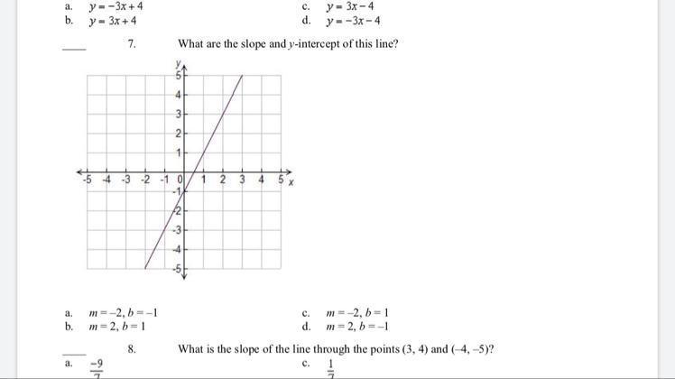 What are the slope and y-intercept of this line?-example-1