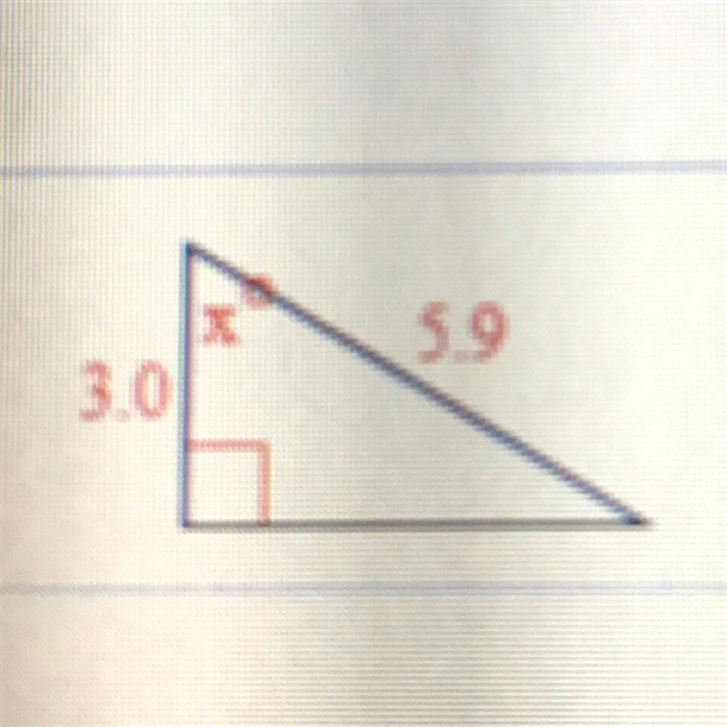 Find the value of x. Round to the nearest degree as needed.-example-1