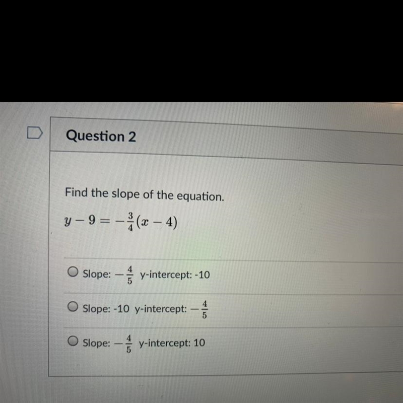 Find the slope of the equation-example-1