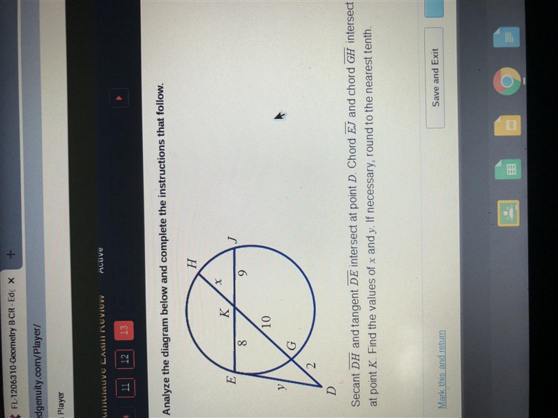 PLZ HELP ASAP IM TIMED THX Find values of x and y A x=3.6 y=5.6 B x=7.2 y=5.9 C x-example-1