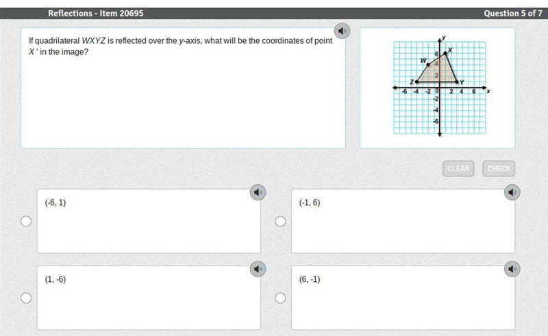 If quadrilateral WXYZ is reflected over the y-axis, what will be the coordinates of-example-1