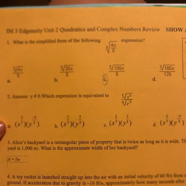 Assume y≠60 which expression is equivalent to (7sqrtx2)/(5sqrty3)-example-1