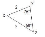 Use the law of sines to find the value of y. Round to the nearest tenth. Law of sines-example-1