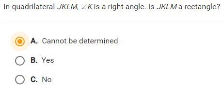 In quadrilateral jklm angle k is a right angle. is jklm a rectangle? HELP PLSS ASAP-example-1