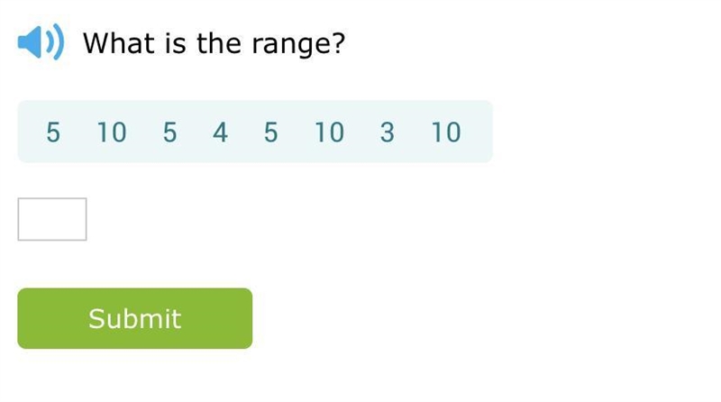 What is the range? 5,10,5,4,5,10,3,10 Help me pls-example-1