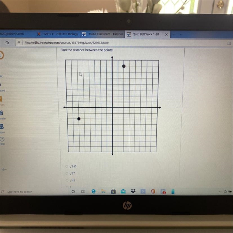 Find the distance between the points: The last one is 3-example-1