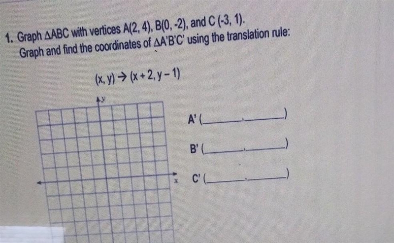 Graph and find the coordinates ​-example-1