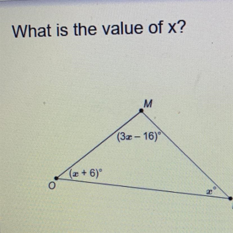 What is the value of x? A.22 B.38 C.42 D.5-example-1