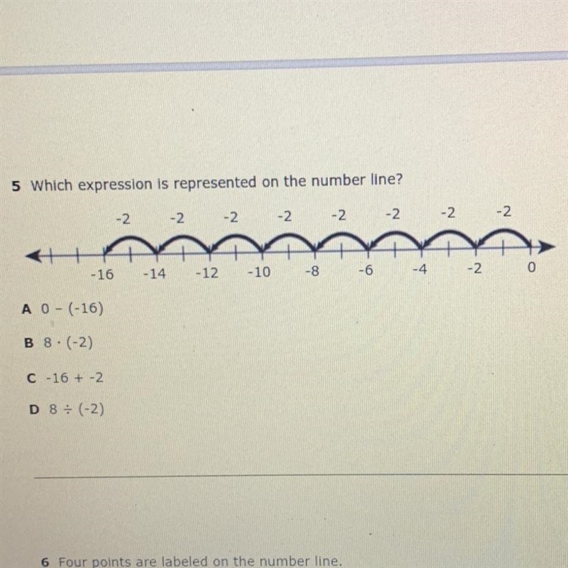 5 Which expression is represented on the number line? ASAP-example-1