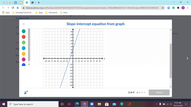 Part 2 - What is the equation of the line?-example-1