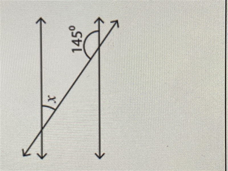 What is the measure of x in degrees ?-example-1